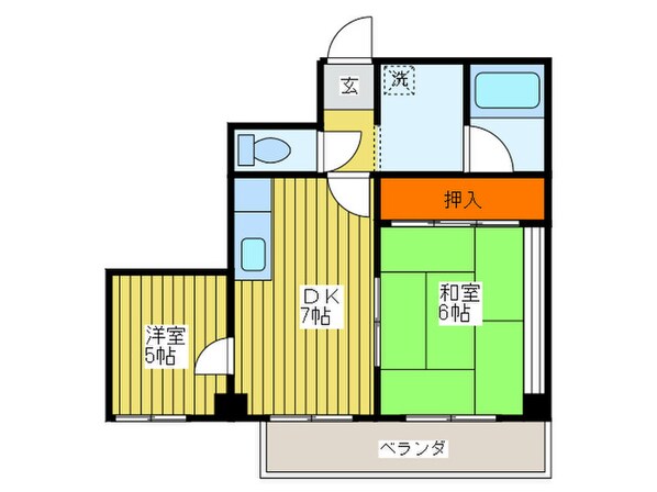 山晃ハイツの物件間取画像